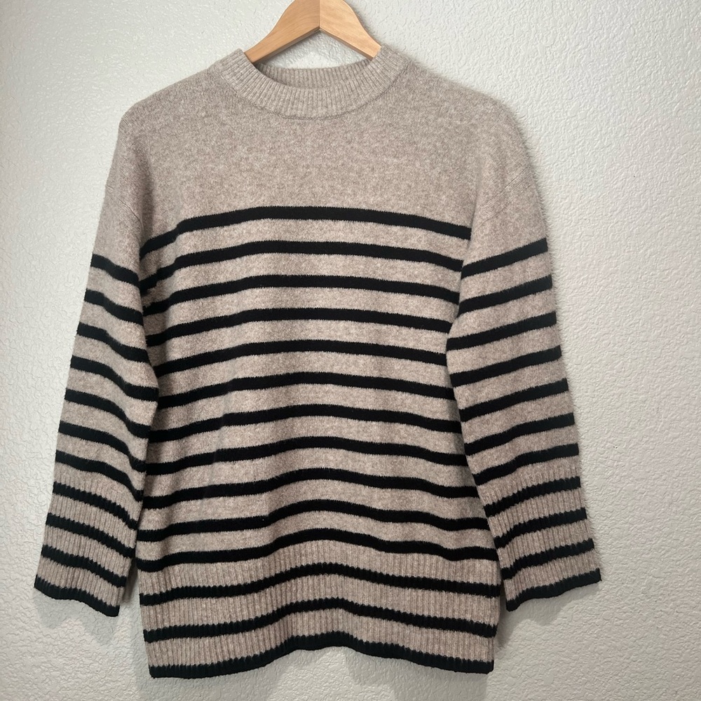 A New Day Striped Crewneck Tunic Sweater, S